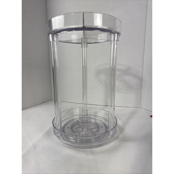 Clear‎ Acrylic Two-tiered Rotating Multi-use Organizer - Picture 1 of 9